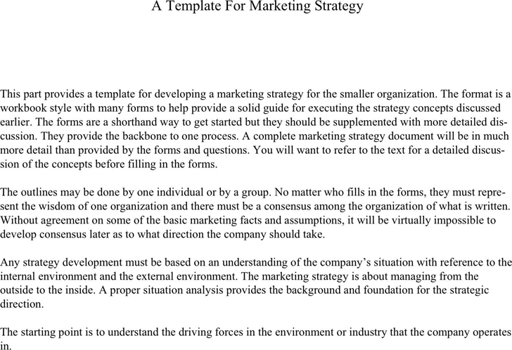 Marketing Strategy Template 1