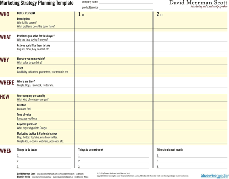 Marketing Strategy Template 4 (Simple)