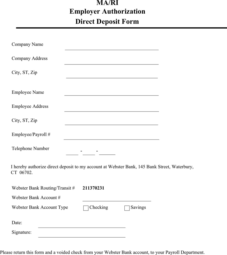 Massachusetts Direct Deposit Form 3