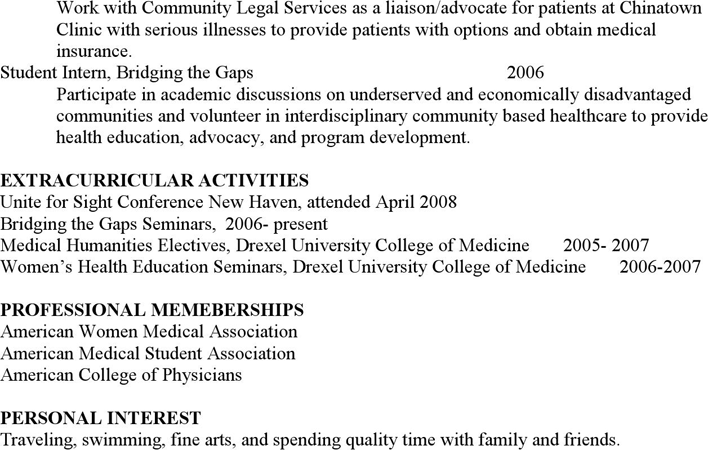 Medical CV Template 1 Page 2