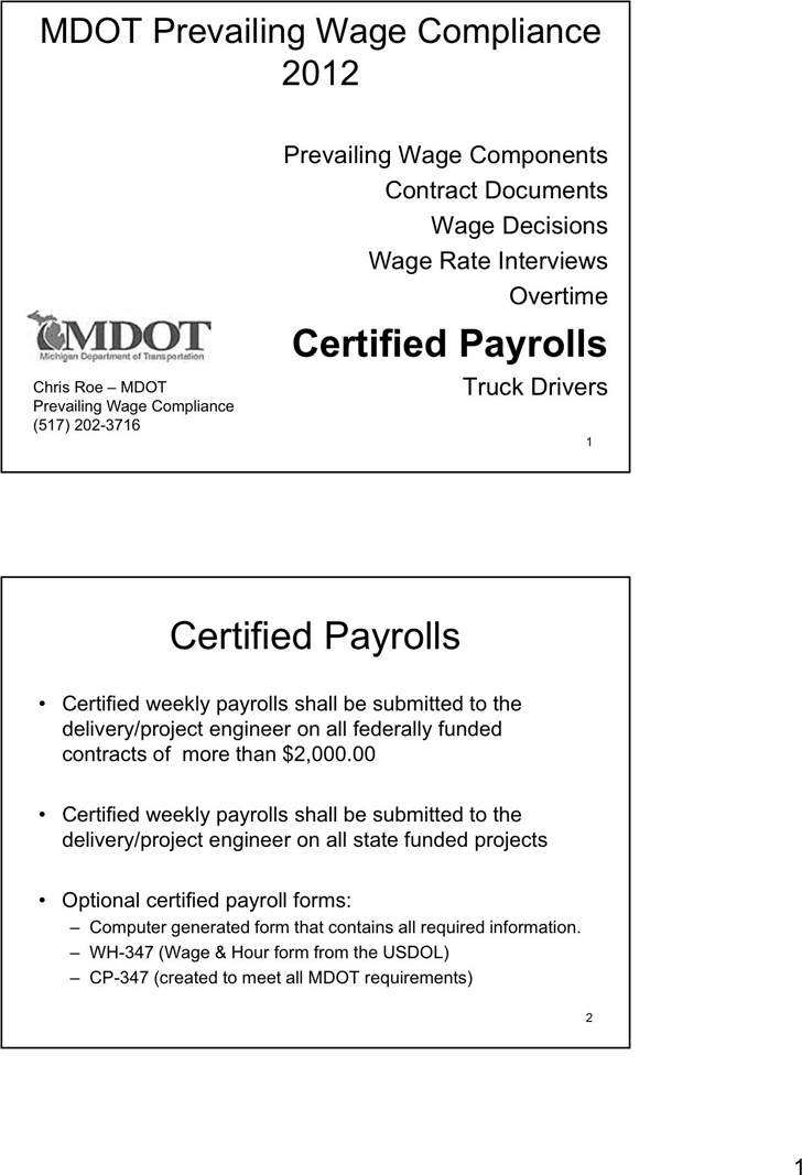 Michigan Certified Payroll Review