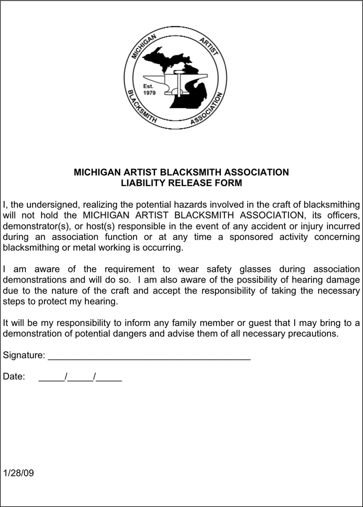 Michigan Liability Release Form 3