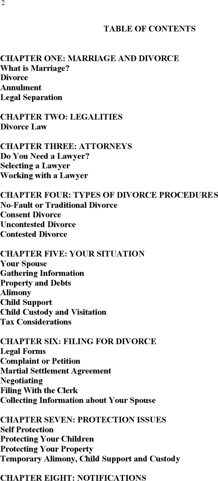 Mississippi Divorce Form Page 2