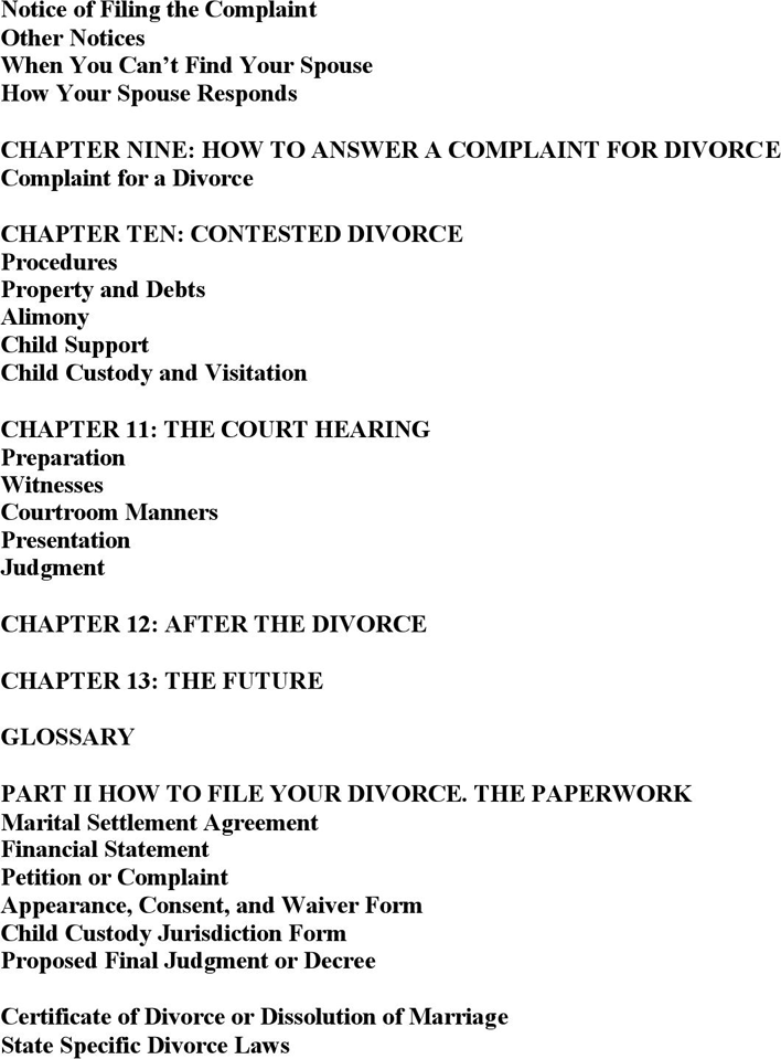 Mississippi Divorce Form Page 3