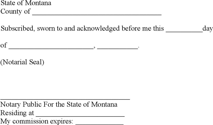 Montana Durable Power of Attorney for Health Care and Medical Treatment Form Page 3