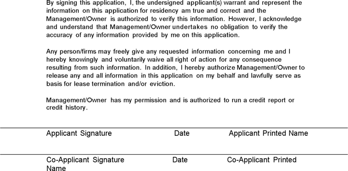 Nebraska Rental Application Form Page 3