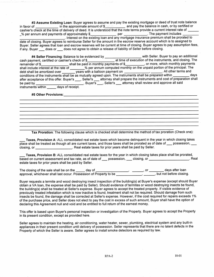 Nebraska Residential Purchase Agreement Form Page 2