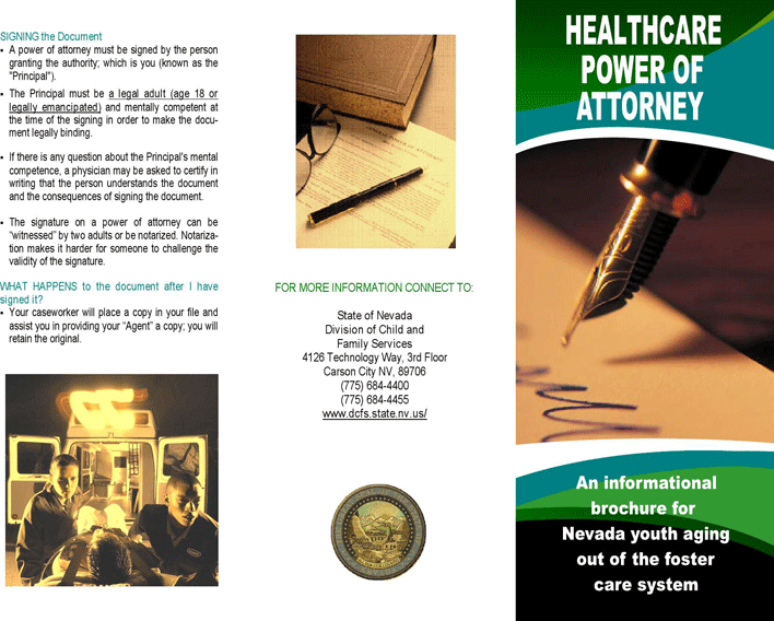 Nevada Health Care Power of Attorney Form Page 2