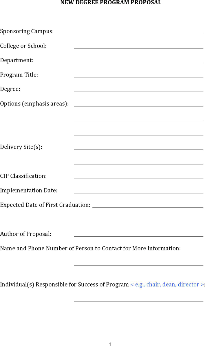 New Degree Program Proposal Template Page 4