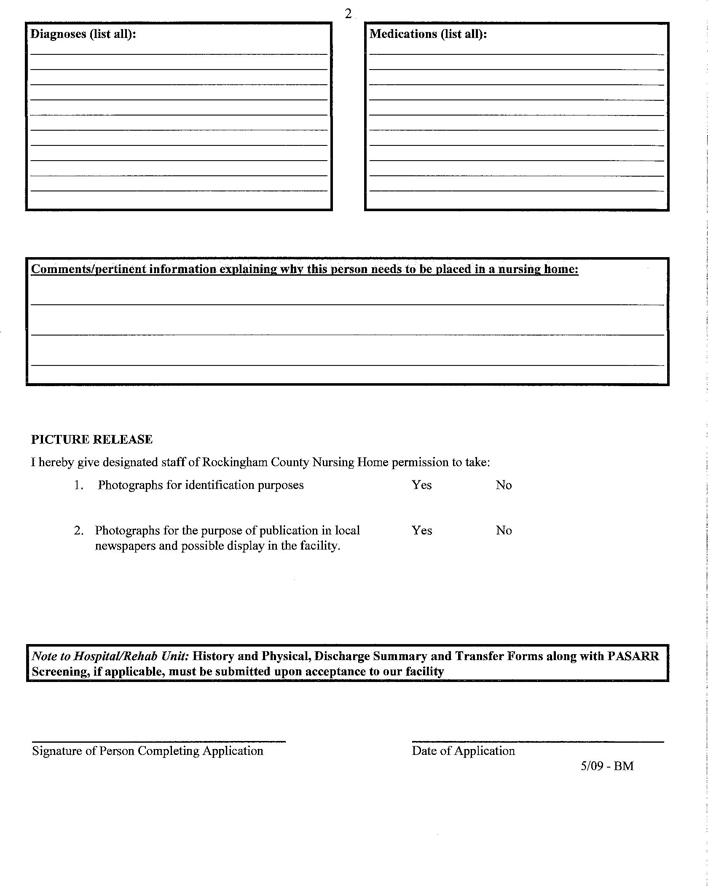 New Hampshire Do Not Resuscitate Form Page 2