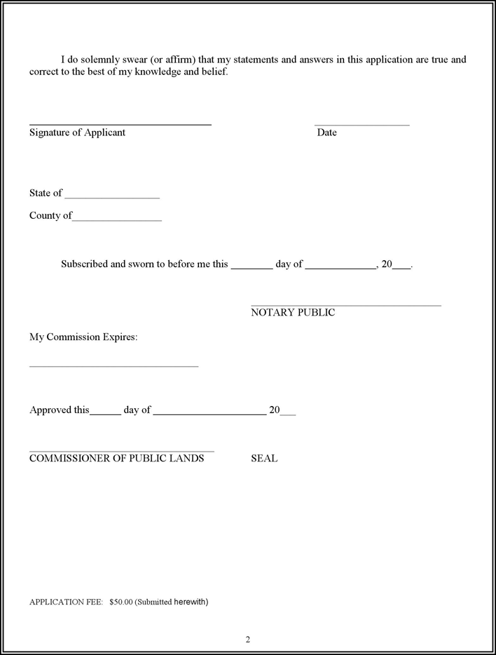 New Mexico Application to Sublease Form Page 2