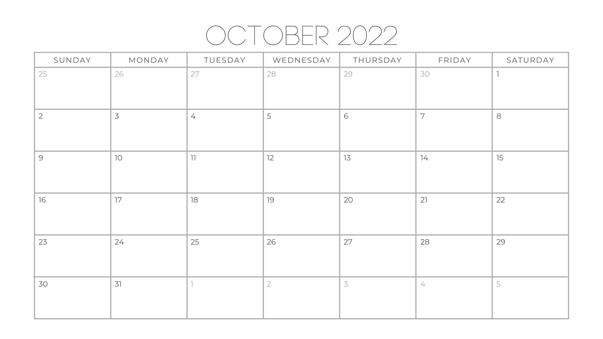 October 2022 Calendar 3