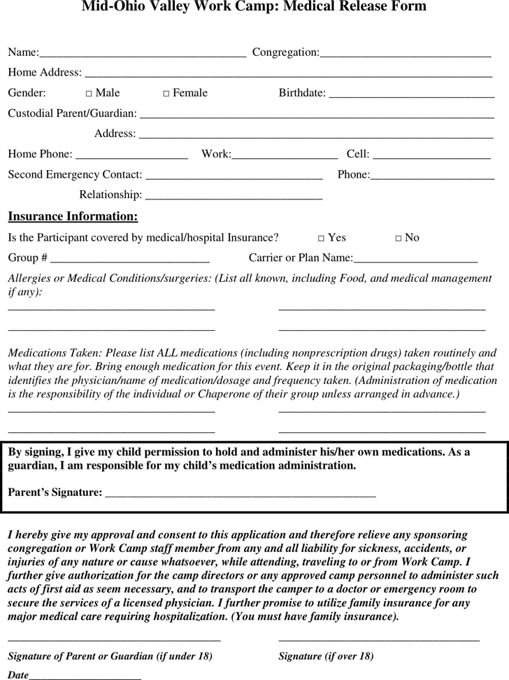 Ohio Medical Release Form 1