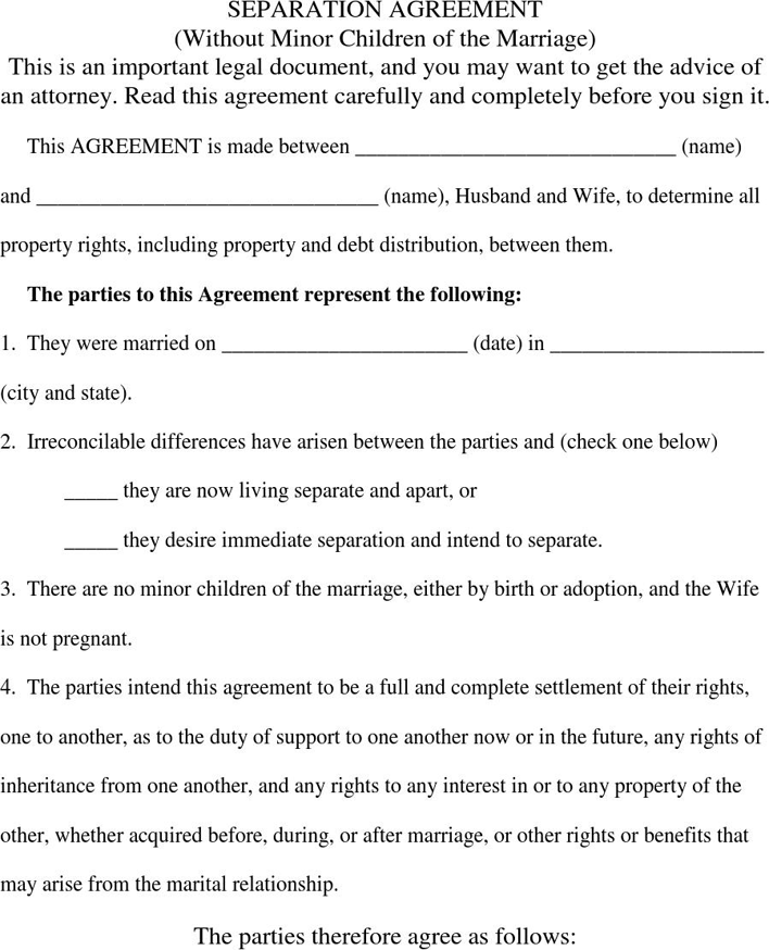 Ohio Separation Agreement Template Page 2