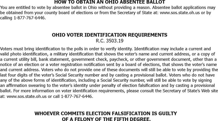 Ohio Voter Registration Form Page 2
