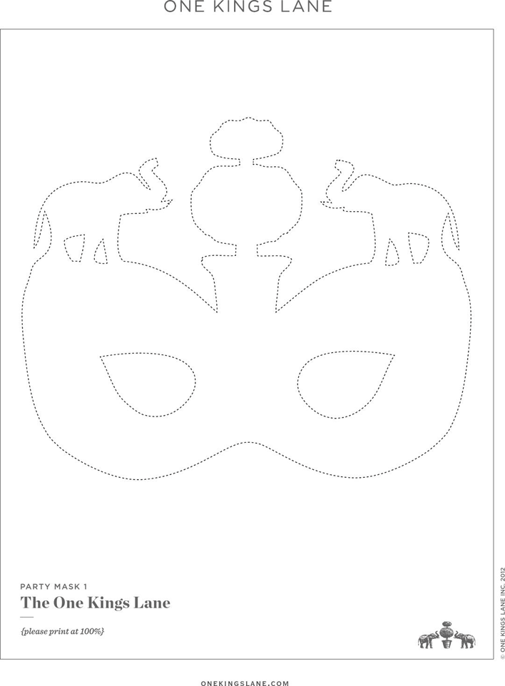Party Mask Template Page 2