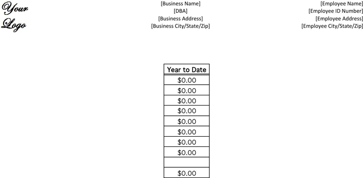 Pay Stub Template 1 Page 2