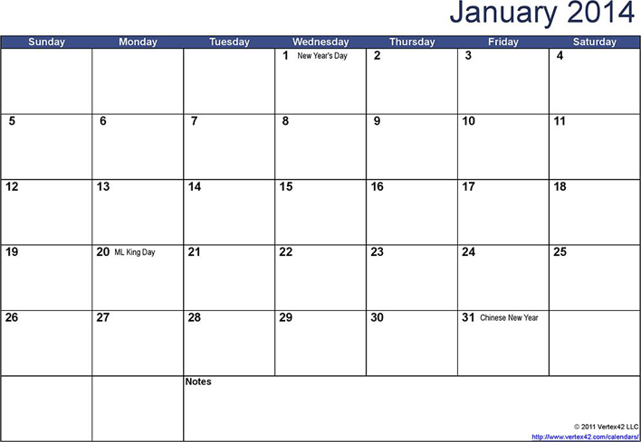 Perpetual Calendar Template 1 Page 3