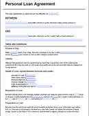 Personal Loan Agreement Form