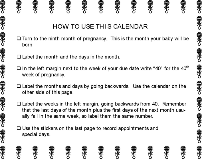 Pregnancy Calendar 3 Page 3