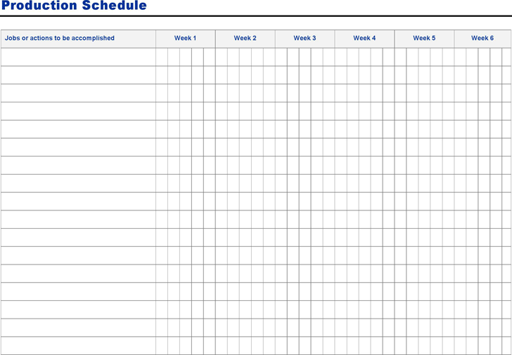 Production Schedule Template 3