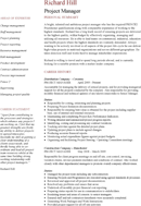 Project Manager CV Template