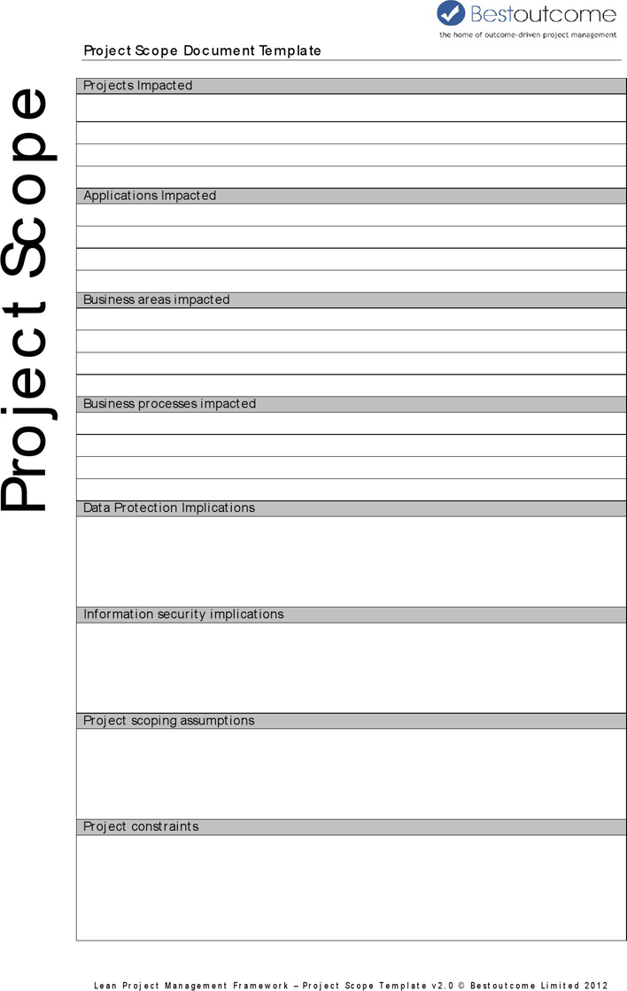Project Scope Template 1 Page 2