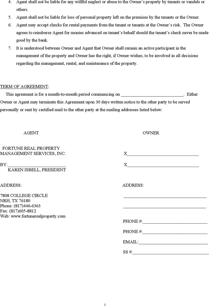 Property Management Agreement 2 Page 3