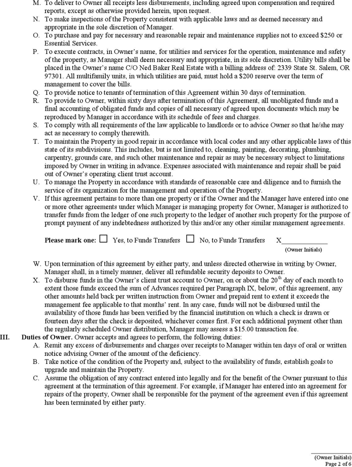 Property Management Agreement 4 Page 2