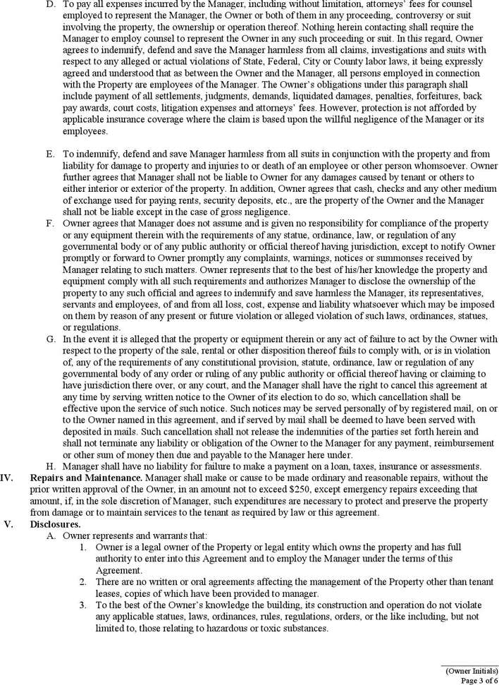 Property Management Agreement 4 Page 3