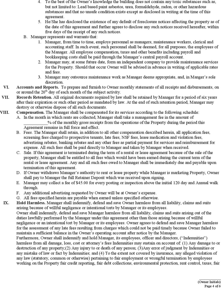 Property Management Agreement 4 Page 4