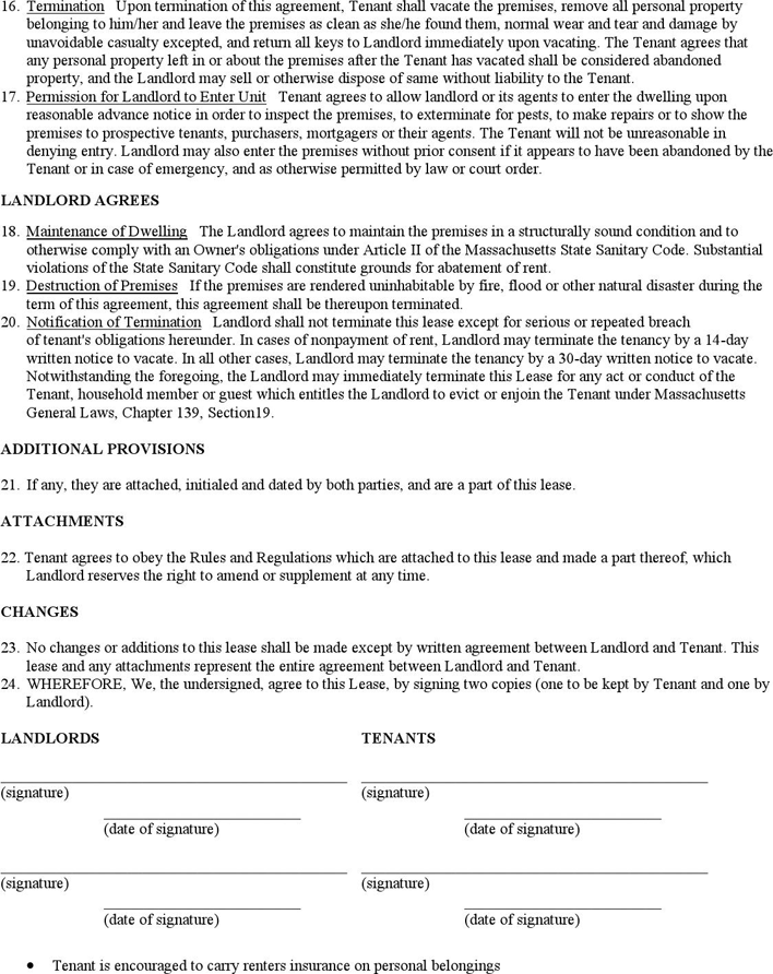 Rental Agreement Template 1 Page 3