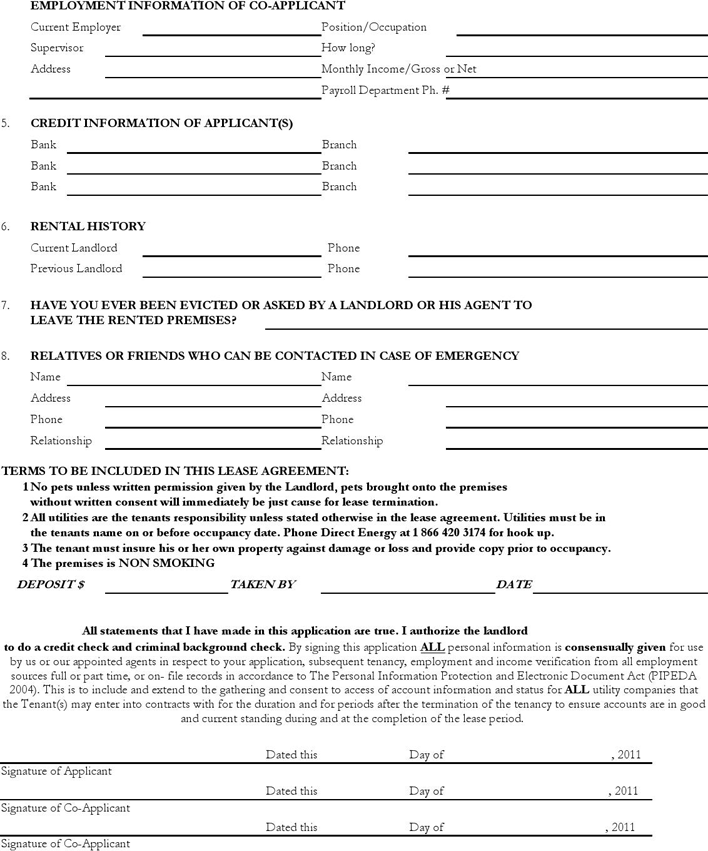 Rental Application Template 3 Page 2