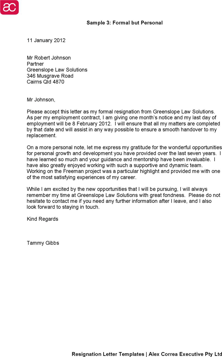 Resignation Letter Template 2 Page 4