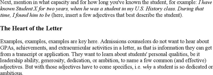 Sample Letter of Recommendation For Undergraduate Student Page 2