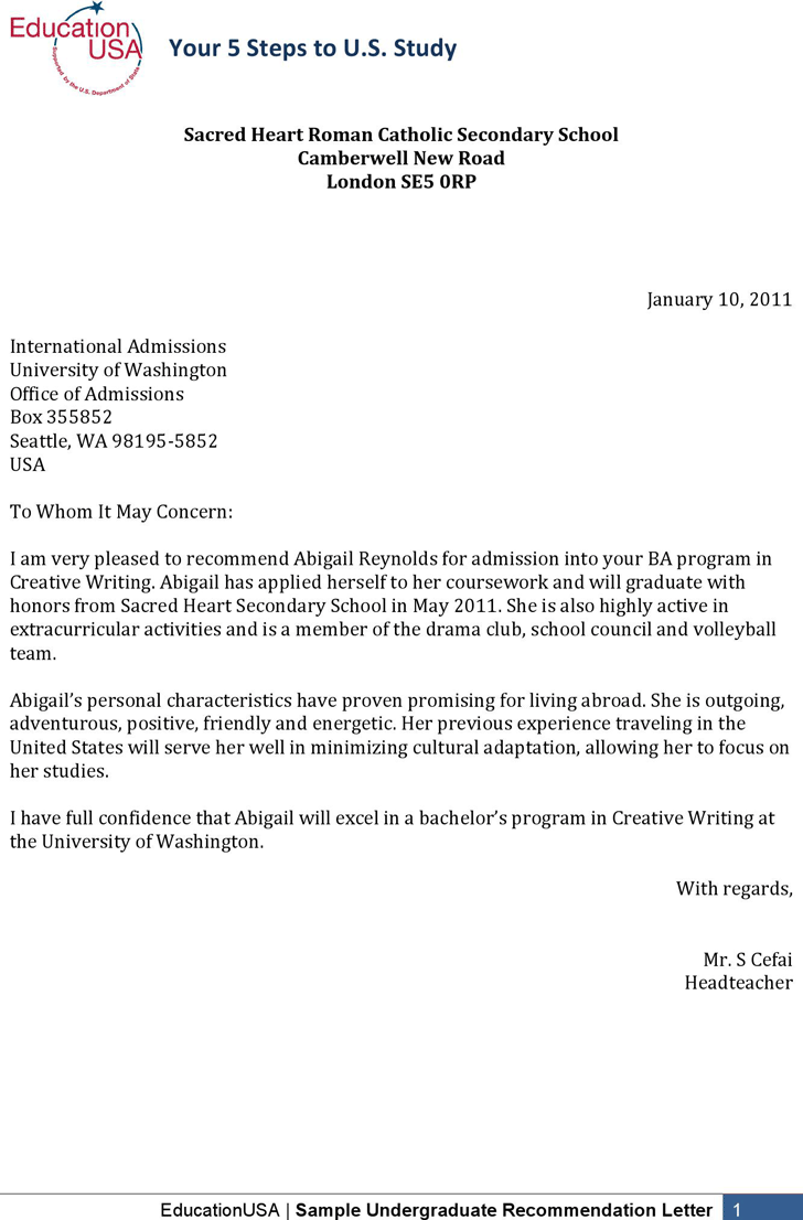 Recommendation Letter Sample For Master Degree from www.speedytemplate.com