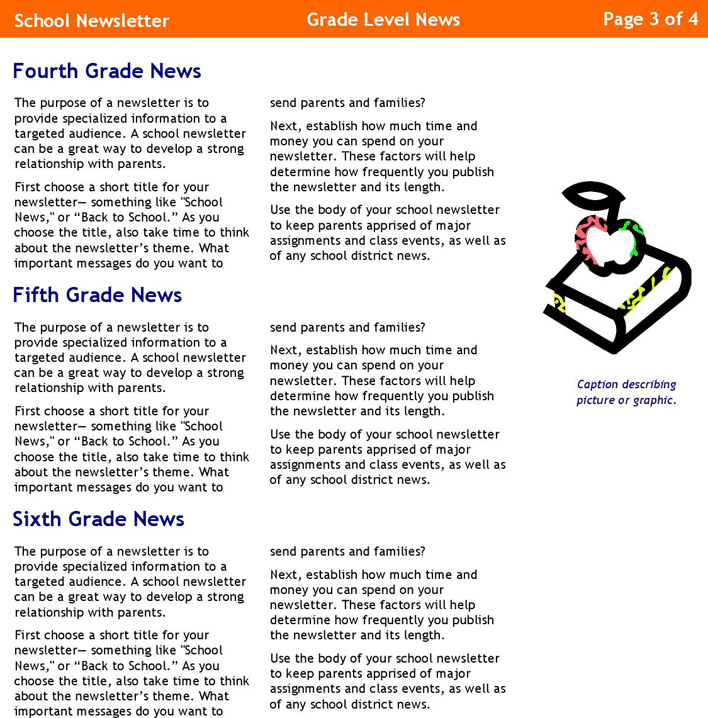 School Newsletter Template 1 Page 3