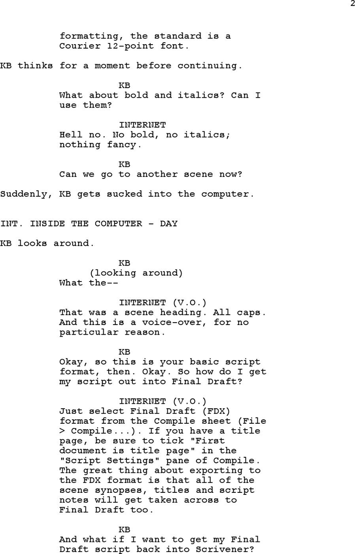 Screenplay Template 3 Page 3