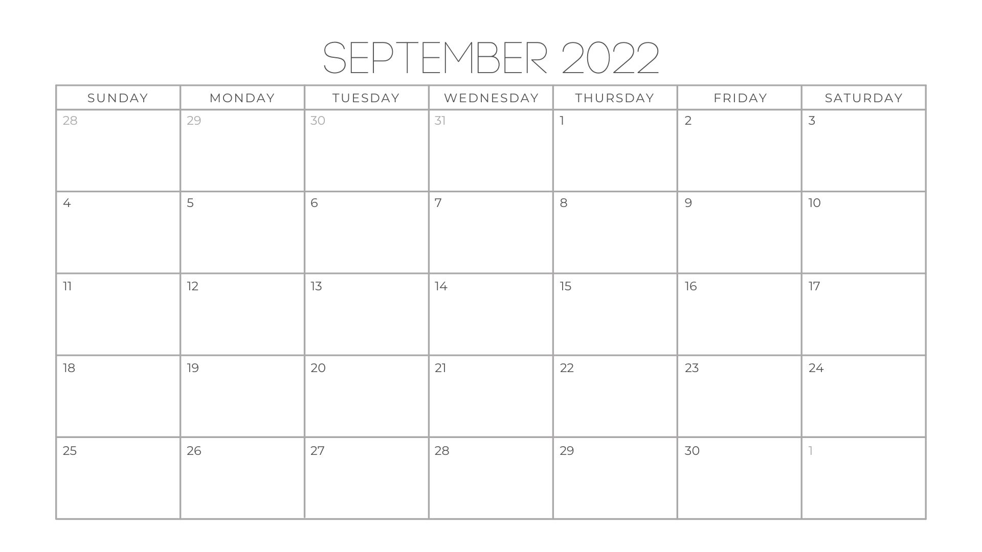 September 2022 Calendar 3