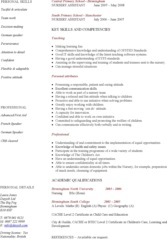 Simple CV Template 2 Page 2