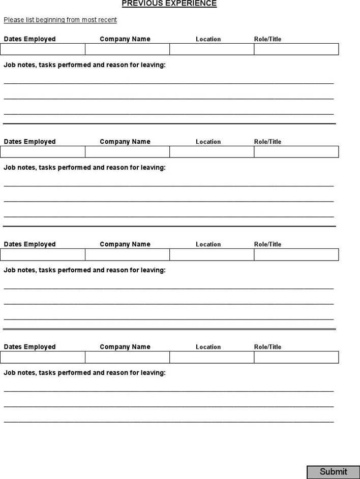 Simple Job Application 1 Page 2