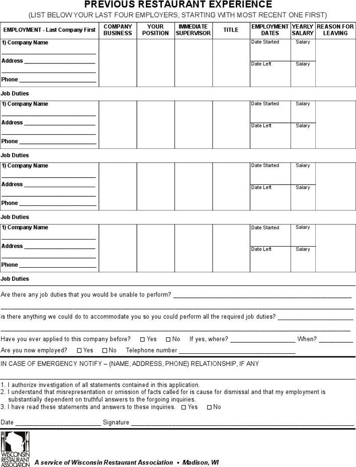 Simple Job Application 2 Page 2