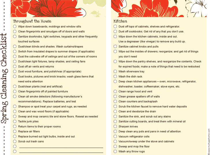 Spring Cleaning Checklist 3