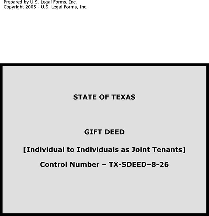 State of Texas Gift Deed