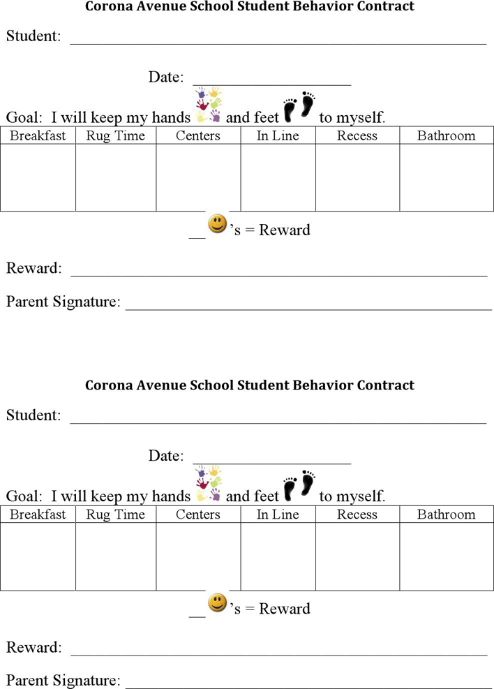 Student Behavior Contracts Page 4
