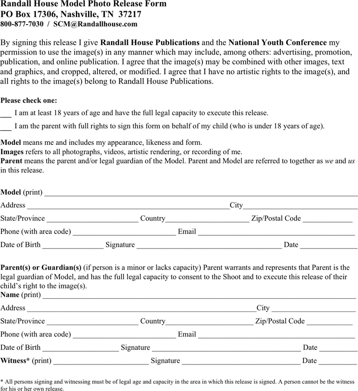 Tennessee Model Release Form 3