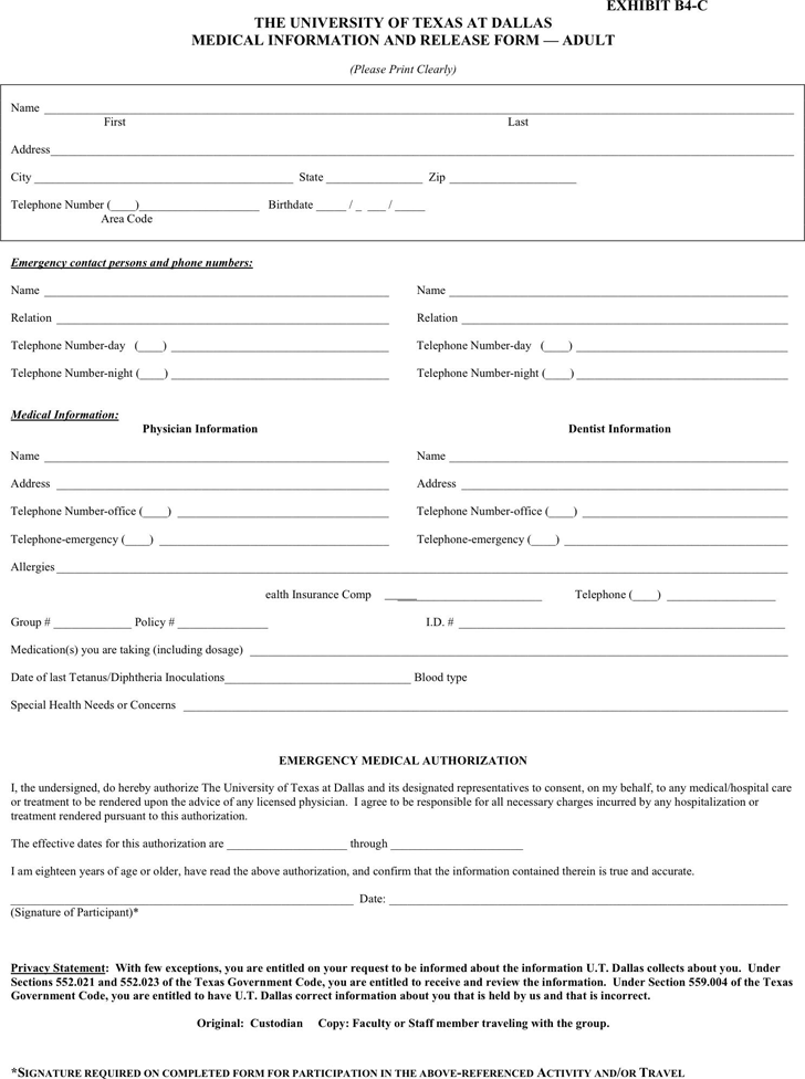 Template For Medical Release Form from www.speedytemplate.com
