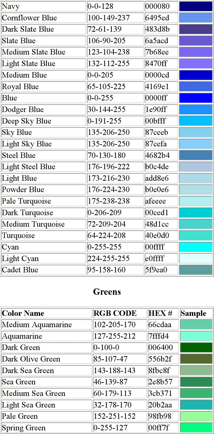 The Other RGB Color Chart Page 3