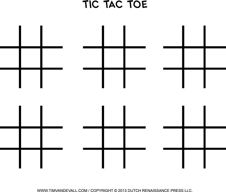 Tic Tac Toe Paper