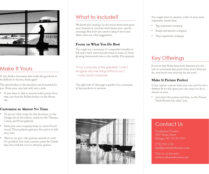 Tri-Fold Business Brochure Template 3 Page 2